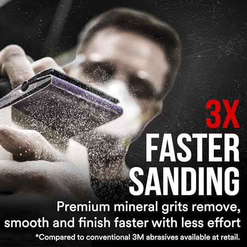 3M 26180CP-P-G 180 Grit Pro Grade No-Slip Grip Advanced Sandpaper (20 Pack), 9 x 11, Purple, 2-Pack - size: 2-Pack (40 Sheets)