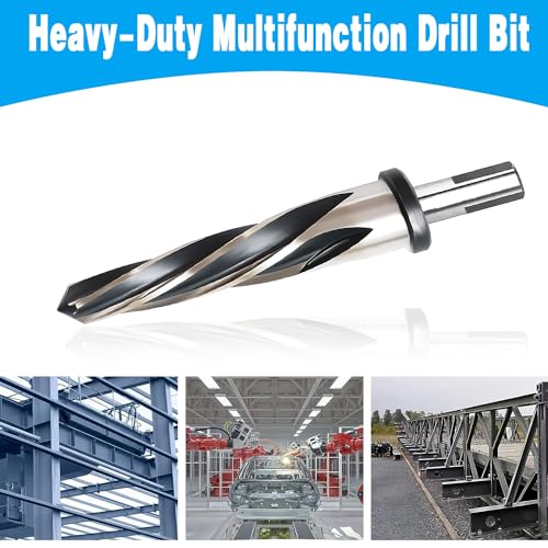 3/8” Bridge Construction Reamer Drill Bit, M2 HSS Taper Chucking Reamer for Steel Alloy Metal Wood Plastic, 3/8" Non-Slip Shank, 5-Spiral Flutes Car Reamer, to Align or Enlarge Holes, 10mm - size: 3/8”