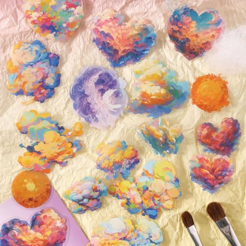 102 Pcs Landscape Scenery PET Stickers, Aesthetic Garden Decals Set - color: A Flower in Another World
