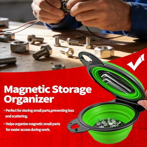 Magnetic Trays, Magnetic Bowl for Screws, Magnetic Tool Tray (green2.0) - style: green2.0
