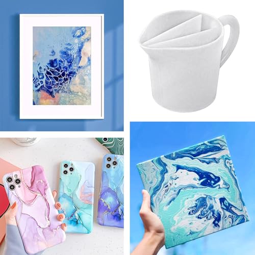 Silicone Pour Split Cup 500ML Cups Silicone Resin Mixing Cup Suitable for Precise Paint and Resin Art Project