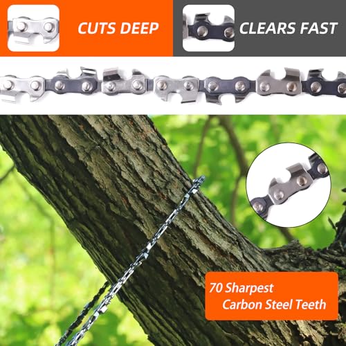 55 inch High Limb Rope Saw with 70 Sharp Teeth, Rope Saw Tree Saw High Limb Both Sides, Pocket chainsaw