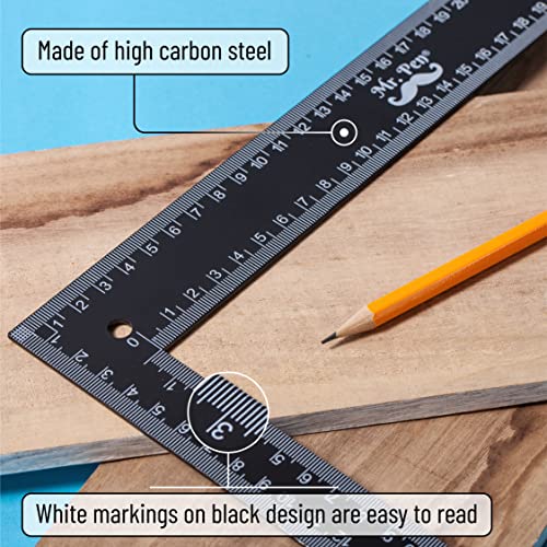 Mr. Pen- Metal Carpenter Square, 8 x 12 Inch - color: Black
