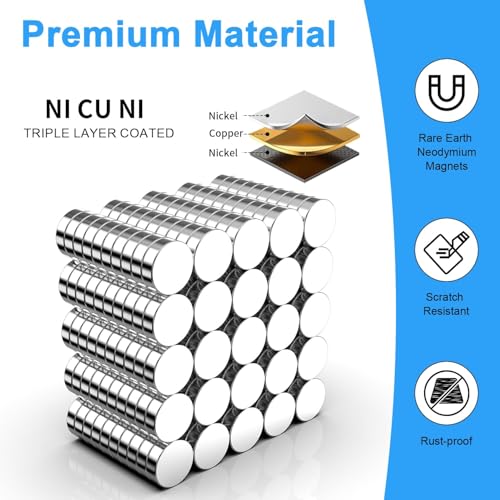 Round Magnets, 7x2mm Small Round Magnetic 250 Pack - size: 7x2mm