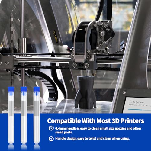 50 PCS 3D Printer Nozzle Cleaning Kit, 0.4 mm Stainless Steel Nozzle Cleaning Needles, 3D Printer Nozzle Cleaner Tool, for 3D Printer Accessory, Improved Printing Performance - size: 0.4 mm