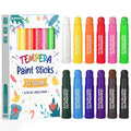 JUPITEARTH Tempera Paint Sticks for Kids, Quick Drying, 12 Colors - color: 12 Classic Colors