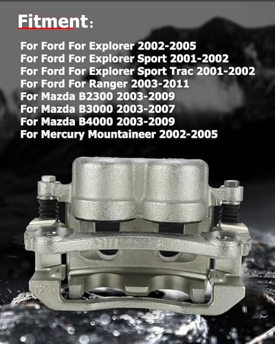 cciyu Front Right Disc Brake Caliper Assembly With Bracket 18B4758 - size: Front Right[18B4758]