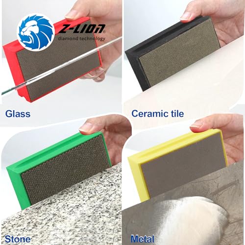 Z-Lion Diamond Hand Polishing Pads Electroplated Grit 120 for Glass Stone - color: 4 Pcs Set, size: GRIT 120