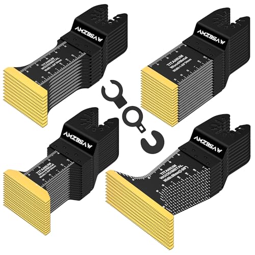 AMZBSAW 50PCS Titanium Metal Cutting Blades for Wood, Nails & Plastic - style: C-50 PCS