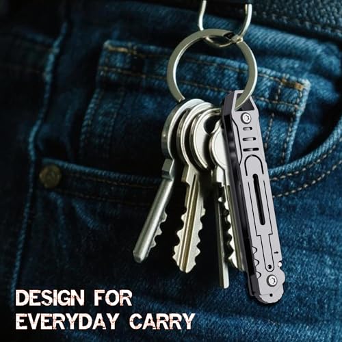 Folding Scalpel Knife-Small Keychain Knife Compact EDC Tool with 11 Replaceable Scalpel Blades-Stainless Steel Pocket Cutter for Packages,Boxes,Ropes&Crafts
