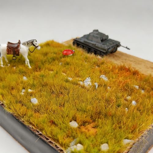 Static Grass Mat 5.6x3.8 Self-Adhesive Sheet for Models - color: Winter Yellow