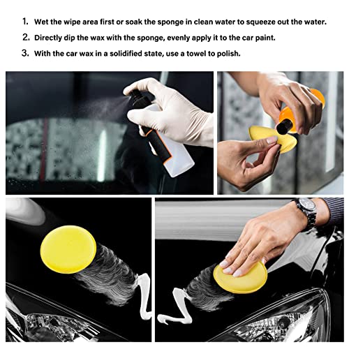 PSLER 30PCS Foam Applicator Pads - Car Wax Applicator Pads for Detailing