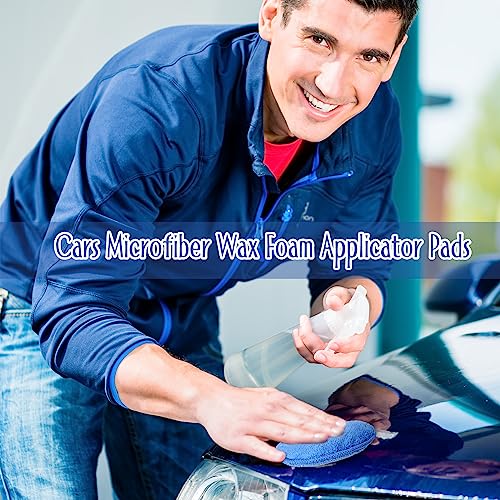 Tanlade 50 Pcs Microfiber Wax Applicator Pads 5 Inch, Blue - color: Blue