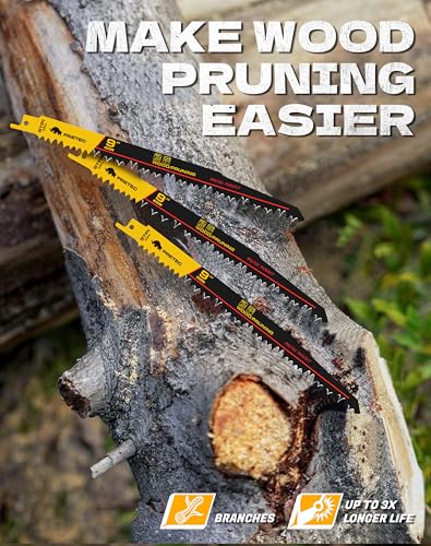 9 Inch Wood Pruning Reciprocating Saw Blades for Tree Trimming, 10 PCS/5TPI - size: 9 INCH (10 PCS)
