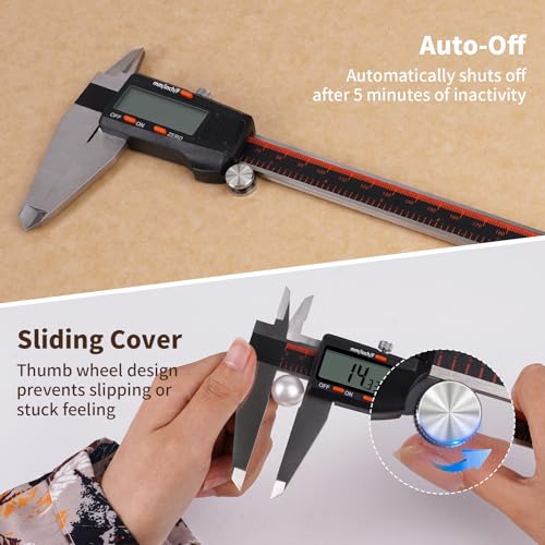 HARDELL Digital Caliper 12 Inch, Large LCD Screen Caliper Measuring Tool (Pack of 2) - size: 12 Inch (Pack of 2)