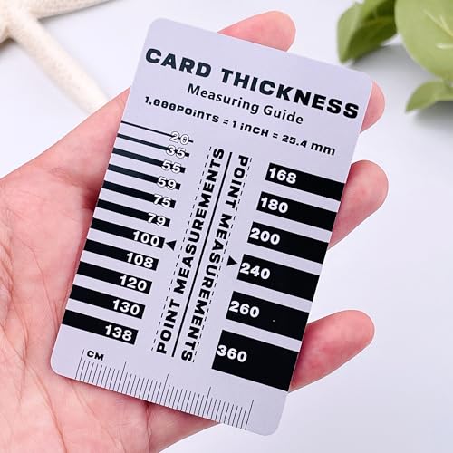 Sports Card Thickness Measuring Tool - 2 PCS Card Point Gauge & 2 Premium Microfiber Cleaning Cloths for Accurate Trading Card Thickness Measurement, Top Loader Size Finder