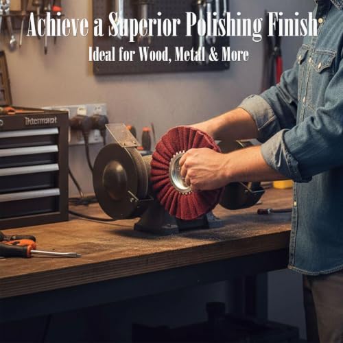 2 Pcs 8'' Airway Buffing Wheels with 5/8'' Arbor - style: Cotton+Non woven Wheels