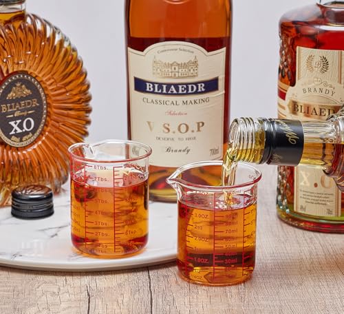 Ackers BORO3.3 4 oz/120 ml Glass Measuring Cup with V-Shaped Spout, 2 Pack - size: 120 ML (4 Oz)-Pack of 2