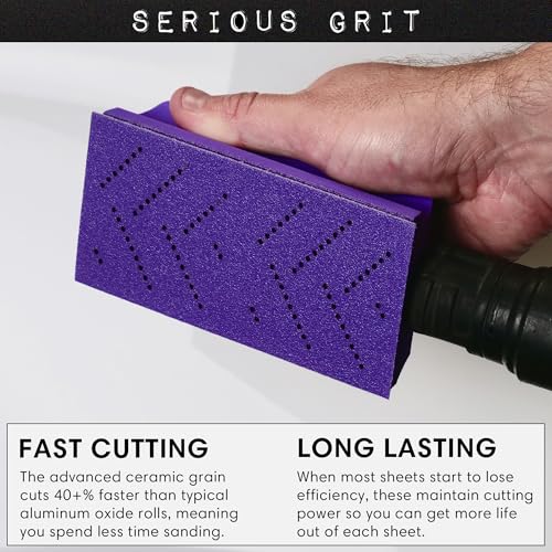 Serious Grit - P60 Grit Ceramic Hook & Loop Sandpaper Roll - 70mm x 12m - size: 60 Grit