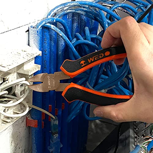 WEDO Non-Sparking Diagonal Cutting Pliers 8”, Spark-Free Side Cutters Pliers, Wire Cutters, Flush Cutting,BAM Certificate, Beryllium Copper, For Electrical and Homes - color: Beryllium Copper, size: 8"