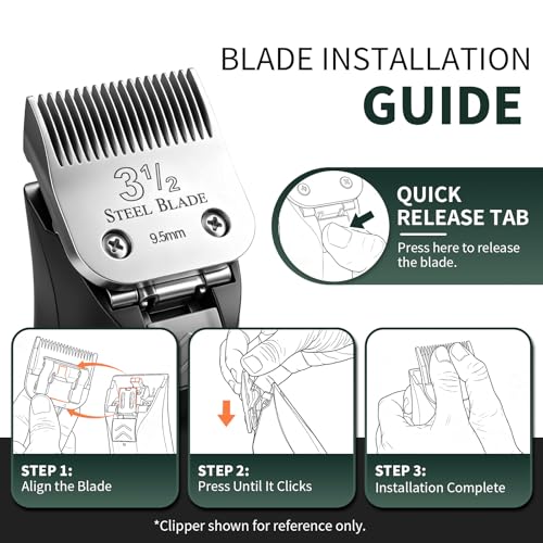 7 Pcs Clipper Blades 0.1-13mm Compatible with Oster Classic 76, Silver - size: Size 0.1-13mm