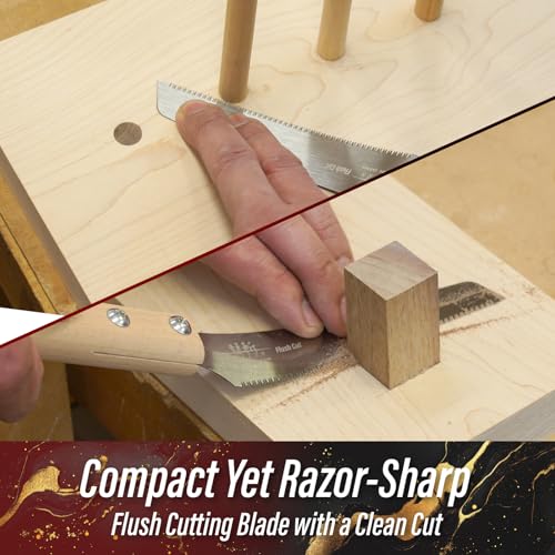 SUIZAN Small Hand Saw 5" Blade for Flush Cut - Japanese Pull saws - style: Hand Saw for Flush Cut