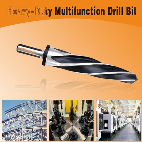 1-3/8" Reamer Drill Bit for Metal, M2 HSS Taper Reamer for Steel, Alloy, Wood, Plastic to Align, Enlarge Holes – 5-Spiral Flutes,1/2" Non-Slip Shank, 35mm Car Reamer, Bridge Construction Reamer. - size: 1-3/8"