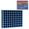 Krafetto 80-Grid Paint Organizer for 2 Oz Bottles, Wall Mount, Blue - color: 1pc blue paint rack