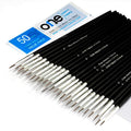 50 Pcs Fine Detail Synthetic Paint Brush Set, Pointed Round Size #0 Medium - size: Size #0 (Medium)