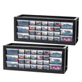 IRIS USA 26-Drawer Teacher Toolbox, 2 Pack, Craft Storage Drawers, Black - color: Black, size: 26 Drawer - 2 Pack