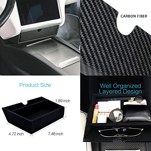 Center Console Organizer Box Tray Insert Armrest Storage Drawer Compatible with Tesla Model X, S, Highland & Juniper New Models