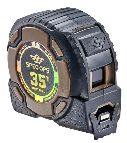 Spec Ops Elite Heavy Duty Tape Measure, Premium, 35' Magnetic + Fractional - color: Magnetic + Fractional, size: 35-Foot