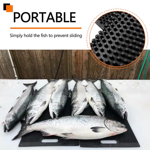 NonSlip Fish Fillet Mat 14 * 24“, Black - color: Black, size: 24"L x 14"W