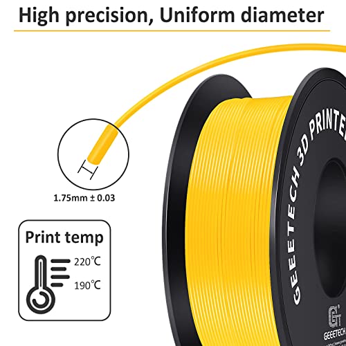 Geeetech Yellow PLA 3D Printer Filament 1.75mm, 1KG - color: 1kg Pla Yellow