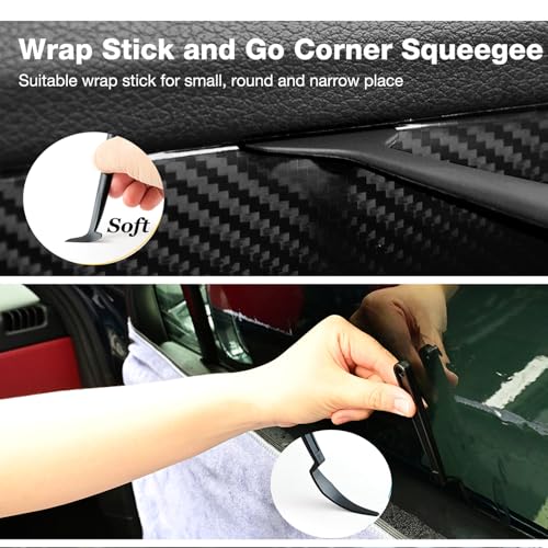 Gomake Vinyl Wrap Tool Window Tinting Kit with Heat Gun 16FT Cord,Sponge Roller,Magnet Holder,Vinyl Tucking Tool,Tint Squeegee, Film Cutter for Car Wrapping, Graphics and Decal Installation