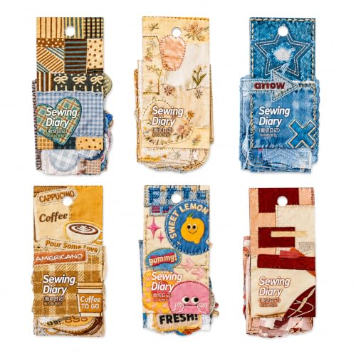 180 Pcs Faux Embroidery Scrapbook Stickers for Junk Journaling - color: Sewing Diary