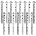Frienda 20 Pieces 6 Inch Metal Pocket Ruler Mini Stainless Steel Clip Scale