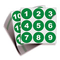 iSYFIX Green Consecutive Number Stickers, 1 to 100, 2 Inch, 1 Set - color: Green, size: 2-inch