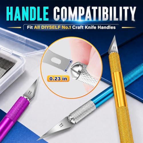 DIYSELF 240 Pack Exacto Knife Blades, SK2 High Carbon Steel #11 Blades - size: 240 Pack (SK2)