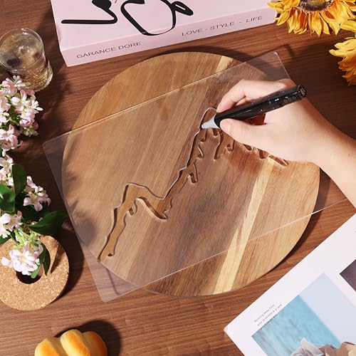 Mountain Router Template Acrylic Router Template for Woodworking Inlay Template Charcuterie Board Decorative Router Templates - style: Mountain