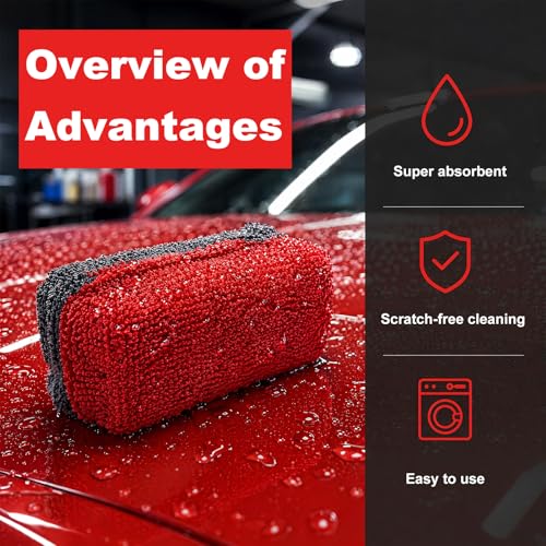 12 PCS Ceramic Coating Applicator Sponge, Microfiber Car Detailing Applicators Sponge Pads, Universal Automotive Sponges Applicator for Wax Sealant Paint Application (Red & Dark Gray) - color: Red & Dark Gray