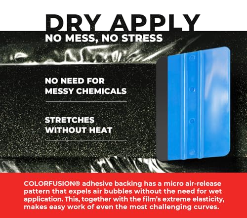 ColorFusion PPF by VViViD, Gloss Metallic Black Dry Apply PPF Vinyl Car Wrap Roll 10ft x 4.9ft - color: Gloss Metallic Black, size: 10ft x 4.9ft