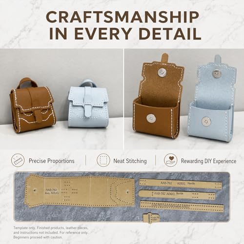 RIVEENY Acrylic Leather Craft Template, DIY Pattern Tool for Coin Purse - color: transparent