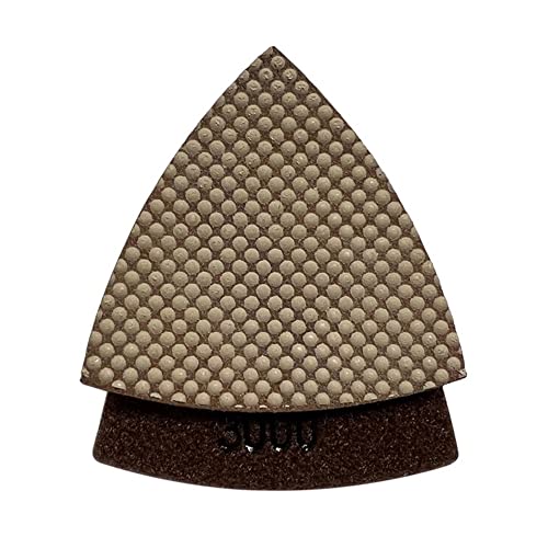 3" Triangular Grinding Pad Set for Oscillation Multi-Tool, 30-3000 Grit - size: 3" Hook & Loop, style: Set of 8 - #30 to #3000 Grit