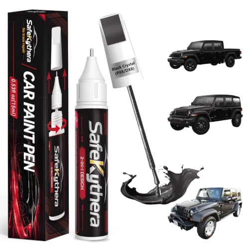 Black Crystal(PX8/DX8) Touch Up Paint Pen for Jeep - color: Black Crystal(PX8/DX8) for All Models