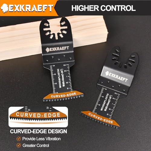 50PCS Curved-Edge Oscillating Tool Blade for Wood, Plastic