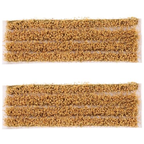 2boxes Miniature Wheat Mat Strips Craft Mini Railway Strip Railroad for Sand Greenery Models : Turf Static Model: Shrubs Tufts Self Diorama Grass Model ： Scene, Scenes