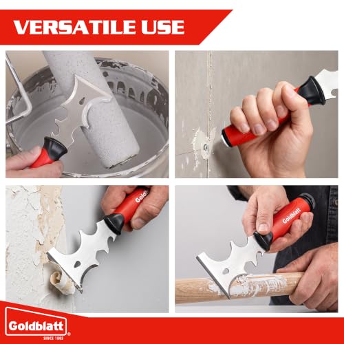 Goldblatt 14-in-1 Paint Scraper Tool, Stainless Steel Putty Knife Scraper - size: 14-in-1