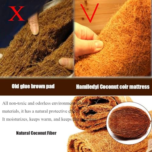 Hamiledyi Reptile Carpet Natural Coconut Fiber Tortoise Carpet Mats 4 Pcs - size: 4 Packs/19.7 x 11.8 Inch