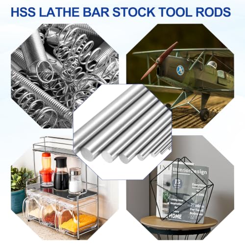 MECCANIXITY Round Steel Rod, 2.9mm x 200mm HSS Lathe Bar Stock Tool 6 Pcs - size: 2.9mm x 200mm